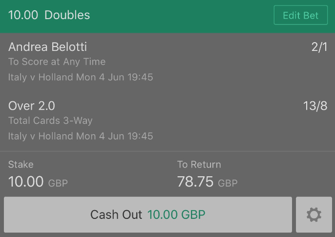 Bet Builder Italy vs Holland